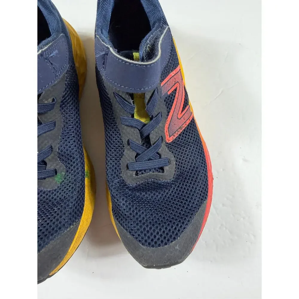 New Balance Fresh Foam Arishi v4 Running Shoes Navy Red Yellow Size 2.5 youth